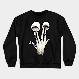 Psychedelic Mushrooms Hand Crewneck Sweatshirt